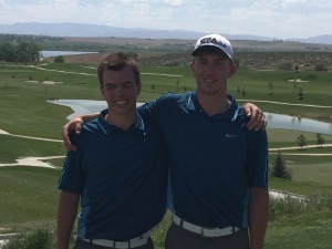 Paul Weyland Golf Junior Academy students, Drew Lunt and Justin Higgins, at 2015 4A District III High School District Tournament on May 5th 